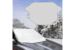 HonexCesng Car Windscreen Cover - Heavy Duty Ultra Thick, Winter Frost & Ice Snow Protection, Blocks UV Rays for Summer, All-Weather Water & Dust Resistant, Universal for Most Cars