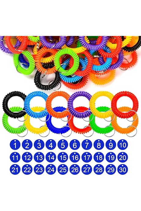 63 Pièces Câbles Porte-Clés En Acier Inoxydable - 7 Couleurs - 15cm - Pour Clés, Bagages, Étiquettes