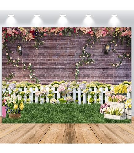Fondale Fotografico In Vinile 210x150 Cm | Tema Legno Rustico Con Fiori Ad Acquerello, Per Compleanni E Feste, Decorazione Tavolo