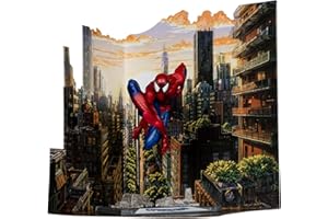 McFarlane Marvel Spider-Man Figurine posée à l'échelle 1:10e avec scène (Spider-Man #6) Jouets