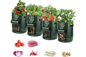 TSKDKIT Worki do Uprawy Ziemniaków, Oddychające z Uchwytami na Pasek i Klapką Dostępową do Warzyw, Pomidorów, Ogrodu