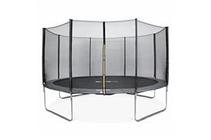 Alice's Garden - Trampoline Rond Ø 430cm Gris avec Son Filet de Protection - Vénus - Trampoline de Jardin 430cm 4m| Qualité Pro. | Normes EU. | Montage Facile.