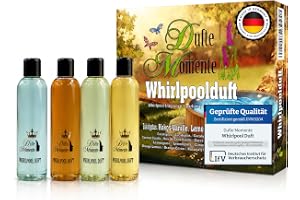 Doftande stunder bubbelpool doftset – 4 x 250 ml – intensiv aromaterapiupplevelse för bubbelpool och jacuzzi – utan skumbildn
