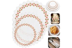 Daily Treasures 300 Stück Papierdeckchen, 3 Größen, Runde Papierdeckchen, Spitze, Doyleys Spitzenpapier, Dessert, Buffet, gebratene Lebensmittel, Party