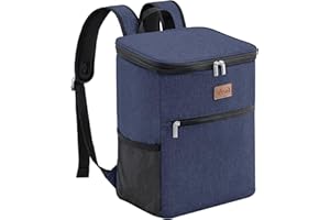 Lifewit 21L (30-Can) Soft Cooler Backpack with Hard Liner, Large Insulated Picnic Lunch Backpack Soft-Sided Cooling Bag for Camping/BBQ/Family Outdoor Activities (Dark Blue)