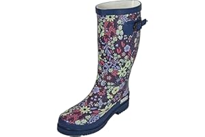 MADSea Flower Bottes en caoutchouc Femme Impression Fleurs - Demi-Bottes