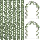 Green Eucalyptus Garland, 6 Pack 7ft Artificial Garland for Wedding Table Kitchen Party Garden Door Wall Eucalyptus Decoratio
