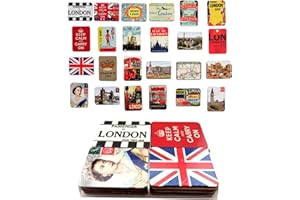 VELVIA 24-PCS London Fridge Magnets, London Souvenirs Gifts Strong Magnetic Featuring Landmarks, Perfect for Friends, Family & Tourists as British Gifts from the UK