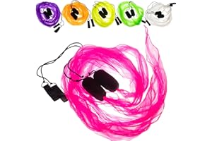 Juggle Dream Set di Scarf Bolas Flag Poi - Pratique de Jonglage - Soft-Pois - Spiral Pois Kit avec Vidéo d'apprentissage en Ligne (Rose)