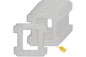TNHSVP 9 Pièces pour Ecovacs Winbot W2 PRO/W2 PRO Omni/W2 Omni/W2/W1 Pro/W1 Microfibre Serpillère Rechange Kit, Lavables Lingette de Nettoyage pour Robots Laveurs de Vitres, pour Nettoyage Vitre, Taches