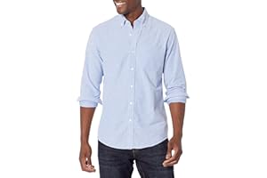 Amazon Essentials Camisa Oxford con Bolsillo de Manga Larga y Ajuste Normal Hombre