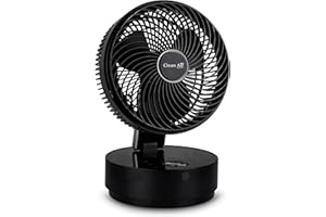 Clean Air Optima CA-404 - Ventilateur circulateur d’air avec ioniseur - Débit d’air jusqu’à 660m³/h - Extrêmement silencieux <10 dB(A) - 24 vitesses de ventilation (Black)