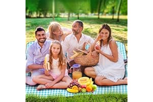 AOSTOK Coperta Picnic Impermeabile,Telo Picnic è impermeabile, antiscivolo, comodo e morbido 150x200cm, coperta picnic è adatta per campeggio, picnic, spiaggia, prato (blue)