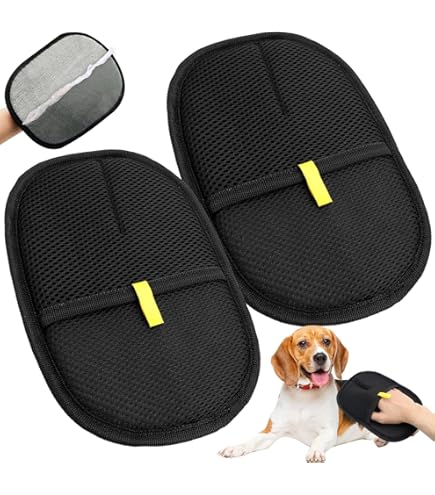 Tierhaarentferner Handschuh – Doppelseitig, Wiederverwendbar Für Katzen, Hunde, Sofa & Kleidung