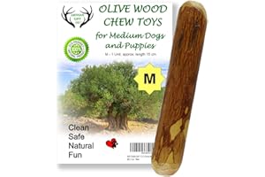 ARTISAN GIFT CO Gryzak z oliwkowego drewna dla psów 100% naturalny (M-15 cm) 1 sztuka