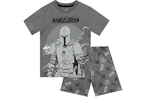 Piżamy Star Wars dla Chłopców | Długi Komplet Piżam The Mandalorian dla Dzieci | Krótkie Bawełniane Piżamy dla Chłopców