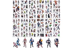 CHUKUA 12 Stück Avenges Sticker, 3d Puffy Sticker Aufkleber Wasserfest, Sticker S-uper Helden Jungen, Sticker Set Kinder Mitgebsel Kindergeburtstag für Skateboards, Bottle, Tablets, Schultaschen, Türen
