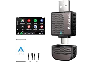 Android Auto Wireless Adapter UK, Bytewave Wireless Android Auto Adapter - Premium NFC WiFi Bluetooth Connection, [Seamless Plug&Play Latency-Free], Compatible with OEM Android Auto Equipped Vehicles