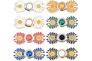 FralnFit Waistband Tightener, Fashion Waist Buckle Pins for Waist Tightener, Detachable Jean Waist Tightener Sewing Button, Adjustable Waist Tightener Clips for Dresses Pant Jean Sleeve Collar