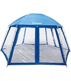 Auvent De Jardin Lay-Z-Spa Gris 390x390cm - Abri Pour Jacuzzi Gonflable Et Piscine | 4 Portes Amovibles