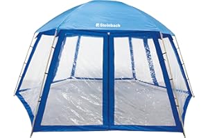 Steinbach Dach basenowy – 036420 – do basenów o średnicy do 400 cm – ochrona przed słońcem, szybkie podgrzewanie wody w basenie i mniejsze zanieczyszczenia – 500 x 433 x 250 cm (dł. x szer. x wys.)