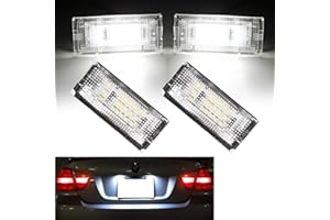 ‎BENEGES Beneges 2 Stücke Fehlerfreie Xenon Weiße LED Kennzeichenbeleuchtung Kompatibel mit 1998-2005 BMW E46 4D Limousine 5D 323i 320i 325i 325xi 328i 330i 330xi Touring Hinten Lampe