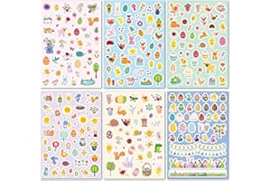 Ostereier Aufkleber, SILARLAIT 281PCS Aufkleber zu Ostern - Osterhasen Ostereier Küken Blumen - Sticker Set Osterdeko für Kinder, Osteraufkleber für Gästebuch, Karten, Fotoalbum, Geschenke (Grün)