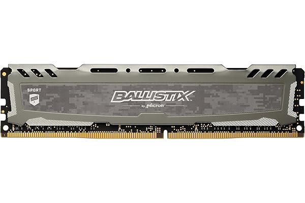 Ballistix Sport LT BLS16G4D240FSB - Memoria RAM de 16 GB (DDR4, 2400 MT/s, PC4-19200, CL16, Dual Rank x8, DIMM, 288-Pin), Gris
