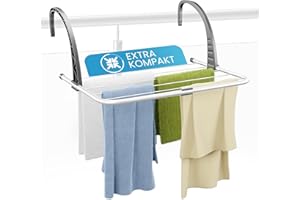 kogu® Express Heizkörper Hängetrockner 3m Leine - Schnelles, platzsparendes Trocknen Wäscheständer für Singles, Camper und kleine Wohnungen (Silber, 3m)