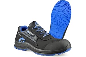 BWOLF Spire S3 Zapatos de Seguridad para Hombre S3, Impermeables, Resistentes al Aceite, Antideslizantes con tecnología de Agarre 4x4 con Suela Intercambiable ergonómica