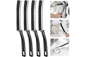 4 Stück Hartborsten Reinigungsbürste,KIMTAR Crevice Cleaning Brush, Fugen Mehrzweck Spaltenreinigungsbürste für Tiefenreinigung von Fenstern Fliesen, Badezimmer, Küche, Automörtel