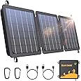WASTDE Solar Panel 15W, Foldable Solar Charger Small & Lightweight with Dual USB Outputs, IP65 Waterproof & Dustproof & Shockproof for Outdoor Hiking Camping Backpacking