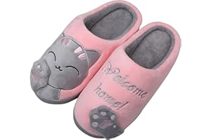 Mishansha Pantofole Inverno Caldo Cartoon Peluche Scarpe da Casa per Donna Uomo