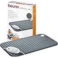 Beurer HK 123 Heizkissen, gemütliches Heizkissen mit 3 Temperaturstufen und automatischer Abschaltung, maschinenwaschbar, gra