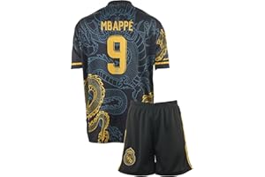 Mefstone Madrid Kinder Trikot, Mbappe, Bellingham, Kroos, Modric, Arda Kommt mit Shorts, Trikot für Kinder Fußballfans (4-13 Jahre,128-176)