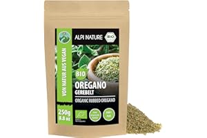 ‎ALPI NATURE Alpi Nature Oregano getrocknet BIO 250g, Oregano gerebelt, bio Gewürze zum Kochen, Pasta, Pizza, Fleish, Salaten