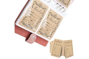 KICDER 100 Resealable Seed Packets for Vegetable Storage - Self-Sealing Envelopes for Seed Saving and Organization, Grid-Style Collection Book Included（Pink）