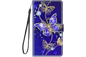 EVERAINY-EU Everainy Cover Compatibile per Samsung Galaxy S7 Edge Silicone PU Pelle Portafoglio Libro Case Antiurto Bumper Motivo Magnetica Flip Protettiva Resistente Custodia (Farfalla Blu)