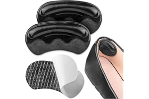 SULPO Zapiętki żelowe do butów - samoprzylepne zapiętki ochronne z poduszką przeciw obtarciom, odciskom - amortyzujące wkładki chroniące pięty - uniwersalne do butów sportowych szpilek - czarne 1 para