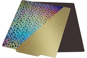 TIOPY Caleidoscopio PEY + PEI Spring Steel - 310 x 310 mm Materassino flessibile per letto caldo in acciaio per Artillery SW-X1/X2, Anet A8 Plus, Ender 3 Max CR10