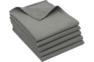 ZOLLNER Juego de 5 paños de Cocina de algodón en 50x70 cm - paños de Cocina superabsorbentes y robustos - Lavables hasta 60°C - Gris ascuro - Calidad hostelería - Certificado Oeko Tex®