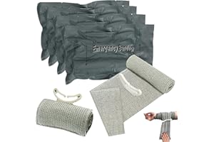 XNZMYN 4 Pezzi Laccio Emostatico Benda Israeliana, Grigio Tourniquet Medico Militare, Multiuso Benda Tattica di Emergenza Israeliana, per Interni, Esterni, Escursionismo