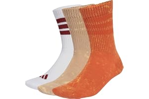adidas unisex - vuxen 3 Stripes Cushioned Crew Stone Wash 3 Pair Pack Strumpor