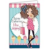 68 1095 B Carte Bonne Fete De Sainte Catherine 25 Novembre Jeune Fille Ados Femme Cornets Boules De Glace Bleu Piscine Bouees Fruits Pasteque Ananas Flamant Rose Chaussures Talons Hauts Amazon Fr Fournitures De Bureau