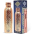 IndianArtVilla Copper Hammered Joint free Leak Proof Water Bottle |1050 ML| For Travelling Purpose | Storage Water Good Health Benefit