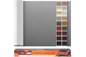 OAZ Patch de Réparation en Cuir Auto-adhésif Surdimensionné, 60 x 300 cm Kit de Réparation de Cuir Autocollant pour la Réparation de Cuir de Grande Taille pour Meubles, Sièges D'auto, Canapés Gris foncé