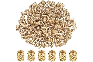 BNNRJIA 150 Stück Gewindeeinsatze, M3x5.7x4.6 Einpressmutter, Messing Einbettung Muttern, Rändelmuttern, 3D Drucker Innengewinde Einpress Muttern für Kunststoffteile in 3D Druckteile