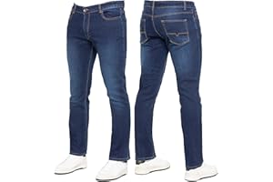 989Zé ENZO New Mens Stretch Straight Leg Jeans Casual Regular Fit Classic Basic Denim Pants