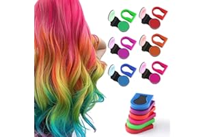 CALKKRER Calkrer - Set di 6 gessetti per capelli lavabili per bambini, portatili, non appiccicosi, temporanei luminosi, sicuri e colorati.