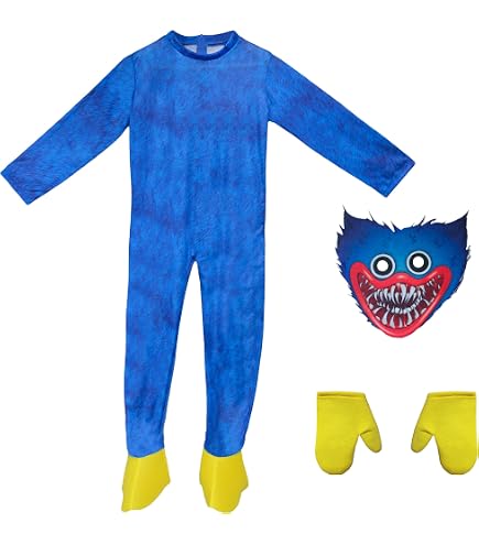Costume Huggy Wuggy Per Bambini – Disguise – Poppy Playtime Ufficiale – Taglia 4-6 Anni